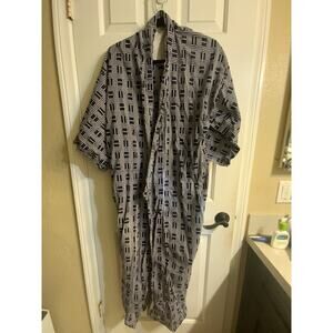 Vintage 60’s Mauna Kea Beach Hotel Robe Navy Blue White